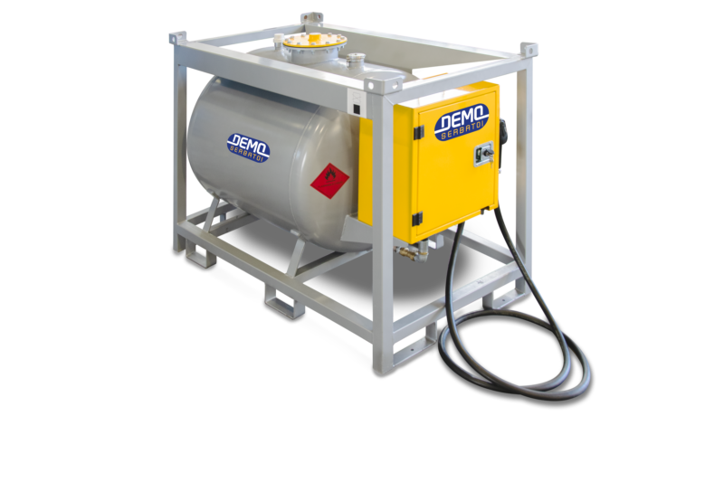 Rezervor Transportabil Oțel 600L Motorină — Pompă 40 l/min Certificat ADR