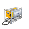 Rezervor Transportabil Oțel 600L Motorină — Pompă 40 l/min Certificat ADR
