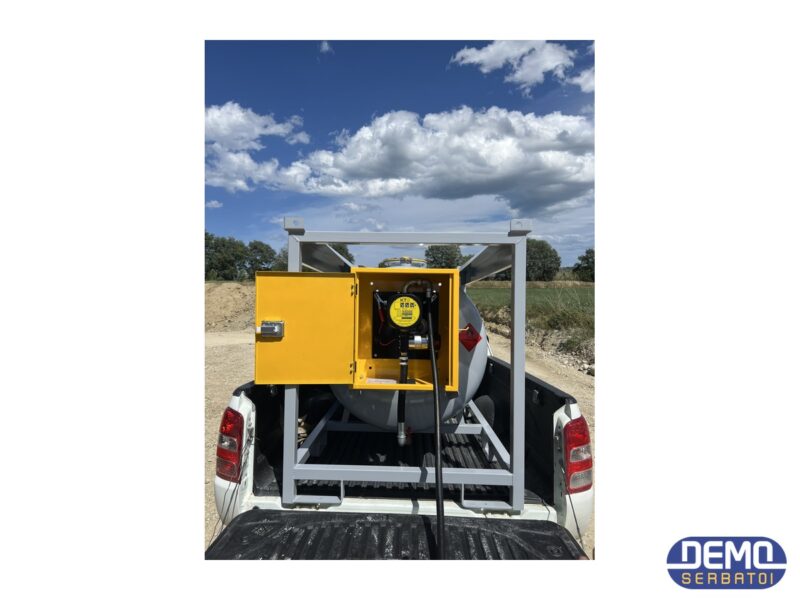Rezervor Transportabil Oțel 600L Motorină — Pompă 40 l/min Certificat ADR