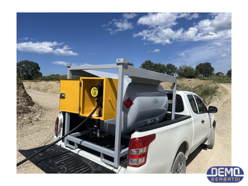 Rezervor Transportabil Oțel 600L Motorină — Pompă 40 l/min Certificat ADR